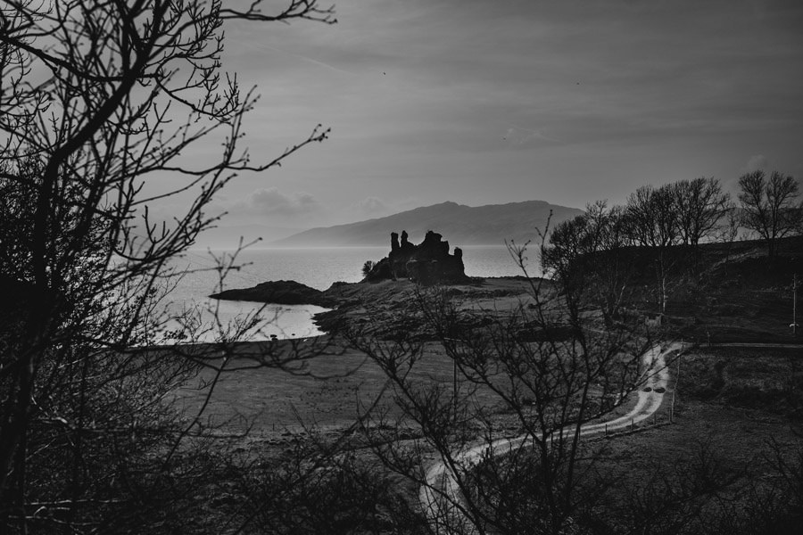 sesja przy ruinach zamku w Szkocji